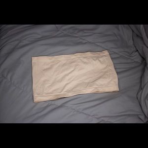 Woman’s tan bandeau